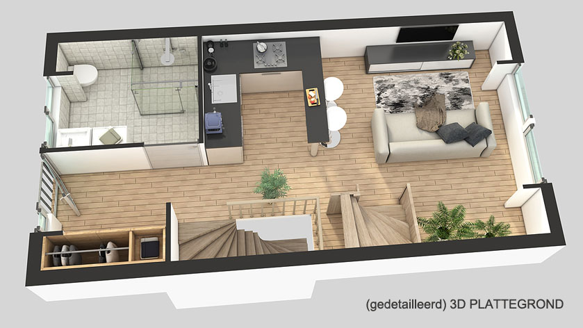 Fotorealistische 3D plattegrond laten maken voor uw woningbrochure? Choro